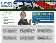 Tablet Screenshot of localdumpsterrental.com